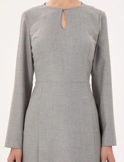 A__k Gri Regular Fit Dokuma Elbise - Pierre cardin фото 5