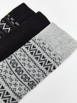 Desenli Erkek Soket ?orap 3l?