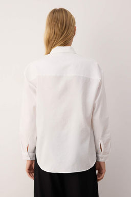 Lacivert Dokulu Nak?s Detayl? Gomlek TWOAW26GO00053 - Trendyolmilla фото 3