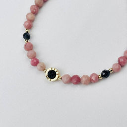 Браслет из Родонита и Шпинели 16,5 см + - Радуга самоцветов фото 3