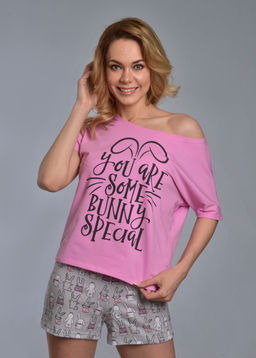 Комплект с шортами ПАТТИ (розовый №19)