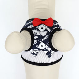 Комплект с мягкой шлейкой и бантиком Перья, размер M, поводок 120 x 1,5 см, ОГ 28-46 см - Пижон фото 6