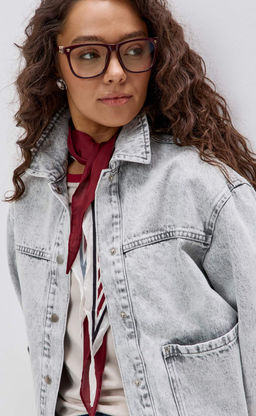 Куртка джинсовая Fine Joyce F612-1259 серый хлопок фото 4