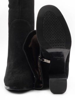 02-K91-B1 BLACK Сапоги женские (натуральная замша, натуральный мех (еврозима)) - Фабричный китай фото 12