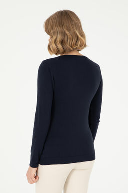 Женский темно-синий базовый свитер Неожиданная скидка в корзине - U.s. polo assn фото 5