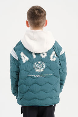 Пуховик короткий Темно-зеленый - Anta фото 4