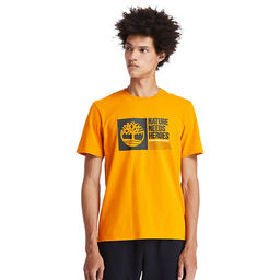 Футболка Timberland T-Shirt EK+Front Graphic Regular оранжевая