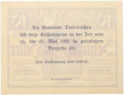 Банкнота 10 геллеров 1920 года Австрия  город Трайскирхен (Нотгельд)