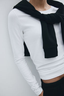 Camiseta entallada de algod?n - H&m фото 6