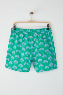 Trendyolmilla Man Yesil Standart Fit Palmiye Desenli Bask?l? Mayo Deniz Sortu TMNSS25DS00005  фото 4