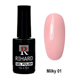 N01 Rihard Milky Gel Polish Гель-лак - коллекция пудровых оттенков, 10 мл