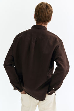 Camisa en mezcla de lino Relaxed Fit - H&m фото 10