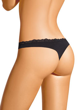 CLE STM494 Стринги жен.Кружево хл чёрный - Clever wear фото 2