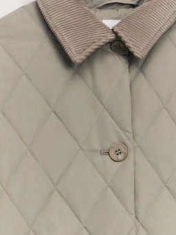 Куртка стёганая с вельветовым воротником / Zarina  фото 3