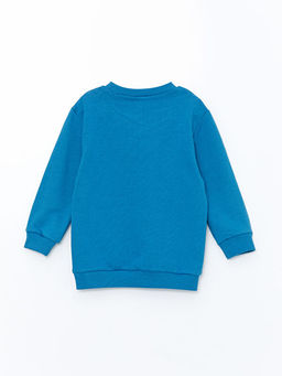 Bisiklet Yaka Uzun Kollu Bask?l? Erkek Bebek Sweatshirt ve E?ofman Alt 2li Tak?m - Waikiki фото 3