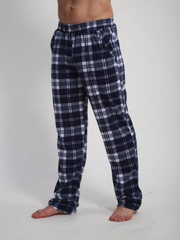 М178 брюки мужские, кулирка, 46-60 (темно-синяя клетка)