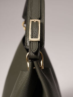 Сумка кожаная Deboro 30994 зеленый мох