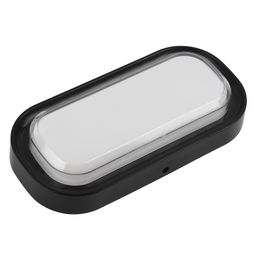 ULW-Q282 20W/3000K+4000K+6500K IP65 BLACK Светильник светодиодный влагозащищенный. Овал. Переключатель на корпусе: Теплый(3000K)/Белый(4000K)/Дневной(6500K). 255x128x50мм. Корпус черный. ТМ Volpe