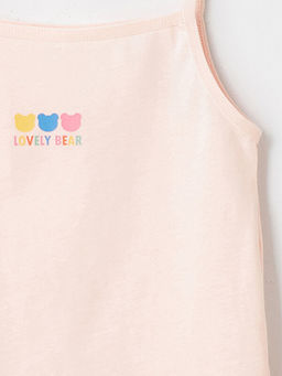 Kare Yaka Bask?l? K?z ?ocuk Atlet 2li - Waikiki фото 3