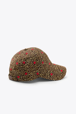 EMBROIDERED ANIMAL PRINT TWILL CAP - Zara фото 4