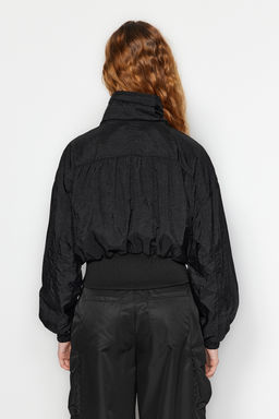 Siyah Oversize Su Itici Yagmurluk Ince Mont TWOAW24MO00303