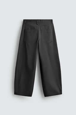 PANTAL?N WIDE  FIT CROPPED / Gris Antracita - Zara фото 9