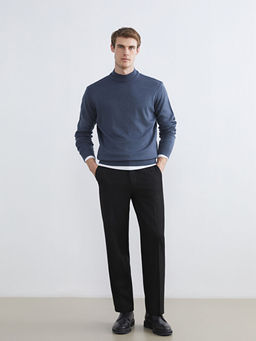 Yar?m Bal?k?? Yaka Erkek Triko Kazak