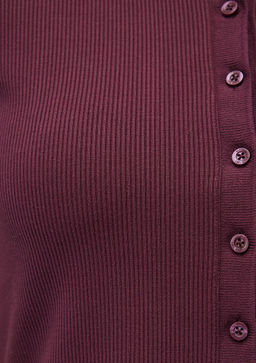 Bordo Crop Polo Tisort - Mavi фото 6