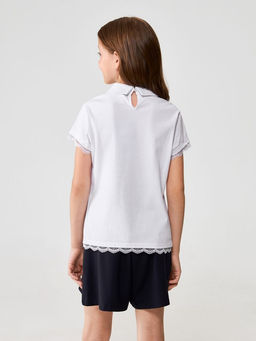 ACOOLA / Блузка детская для девочек Gvinevra белоснежный  фото 9