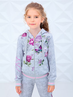 Толстовка на молнии "Валери",серый