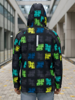 Ветровка спортивная мужская с капюшоном softshell желтого цвета 9563J - Mtforce фото 30