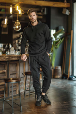 TRENDYOL MAN Siyah Regular/Normal Kesim Renk Bloklu Spor Esofman Alt? TMNAW25EA00030