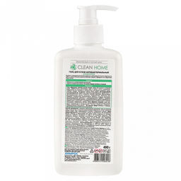 Гель для мытья посуды 0,490л, Антибактериальный эффект, 6,6х6,8х17,2см, с дозатором, Clean Home (Россия)  фото 5