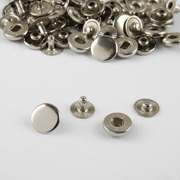 Цена за 20 шт. Кнопка установочная, Альфа, d = 12,5 мм, цвет никель - Simaland фото 2