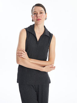 Kad?n Polo Yaka D?z Bluz