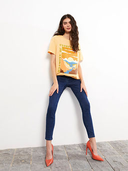 Slim Mom D?z Cep Detayl? Kad?n Rodeo Jean Pantolon