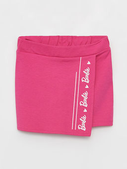 Beli Lastikli Barbie Bask?l? K?z ?ocuk ?ort Etek