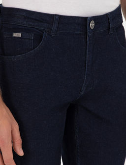 Lacivert Straight Fit Jean Pantolon