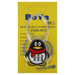 Замок навесной кодовый, «Пингвин», черный