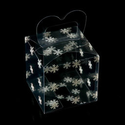 Цена за 5 шт. Складная коробка из PVC 11 x 11 x 11 см Снежинки - UPAK LAND фото 5