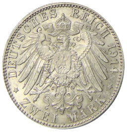 2 марки 1914 года D Германия (Бавария)