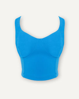 Блузка-топ облегающего покроя из эластичной ткани - Incity фото 4