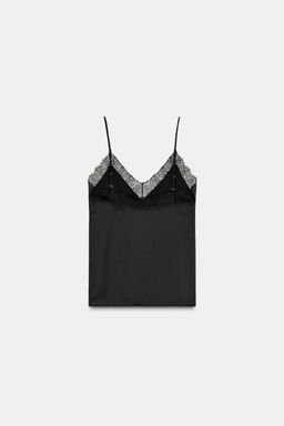 SATIN TOP WITH LACE - Zara фото 8