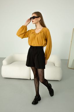 Блуза AURA 2064-176 горчица  фото 5