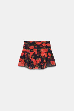 PRINTED FLORAL RUFFLE SKORT - Zara фото 7