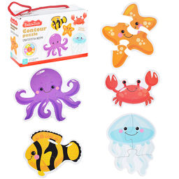 Пазлы контурные Обитатели моря Baby Toys