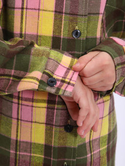 РБ015 Рубашка "Шерон" (розовый; жёлтый)