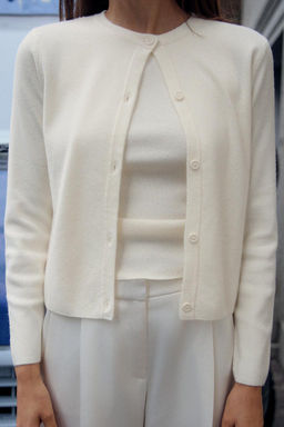 PLAIN KNIT CARDIGAN - Zara фото 2