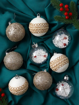 Ёлочные игрушки Орсон, шары новогодние, d=8 см, 9 шт., люкс - Зимнее волшебство фото 8