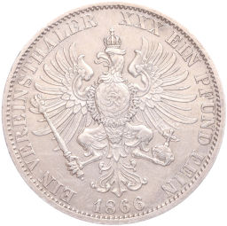 1 союзный талер 1866 года A Пруссия